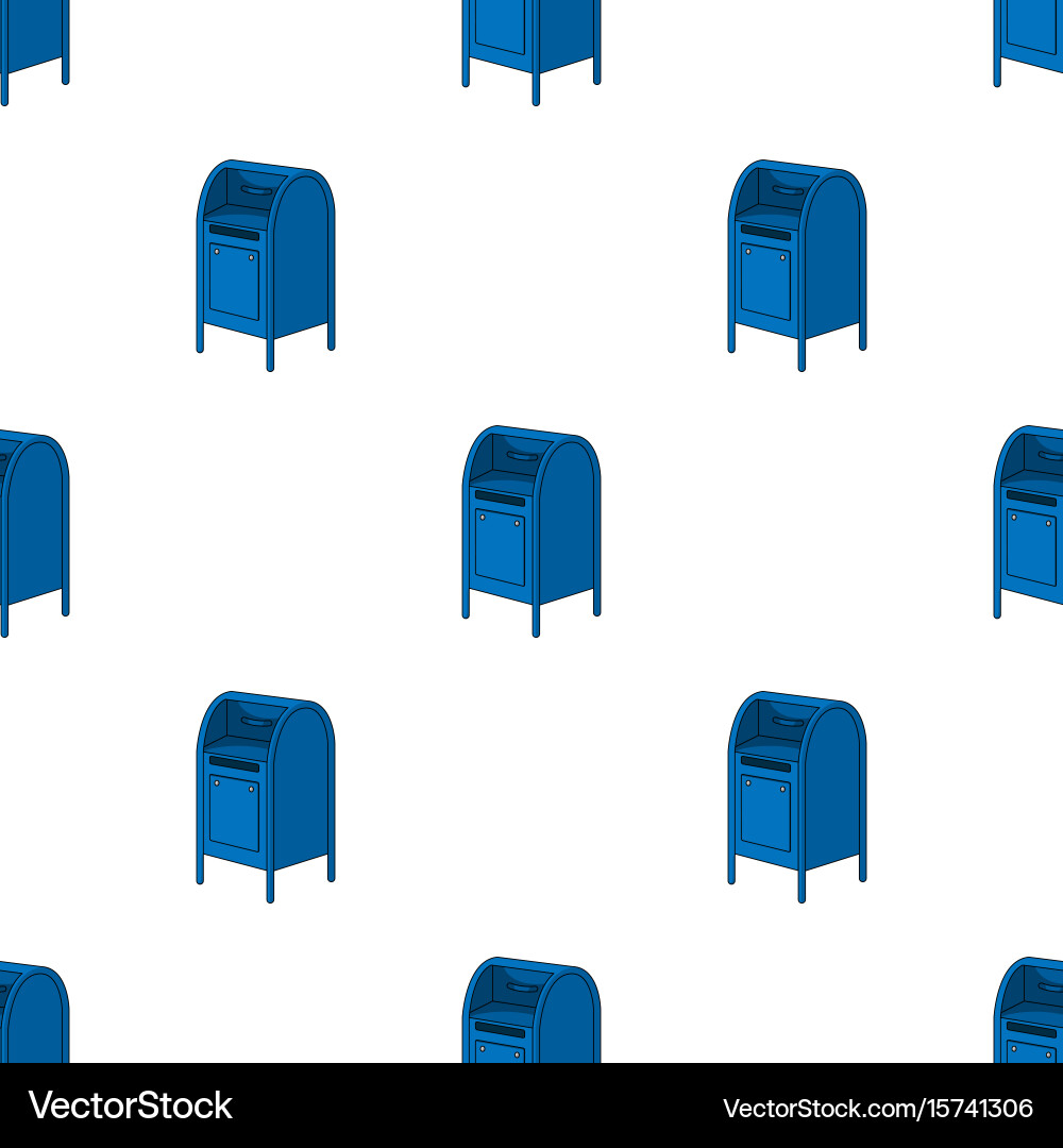 Mailboxmail and postman pattern icon in cartoon Vector Image