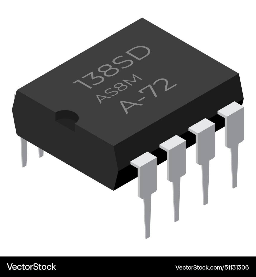 Microchip computer electronic component Microchip computer electronic component vector image