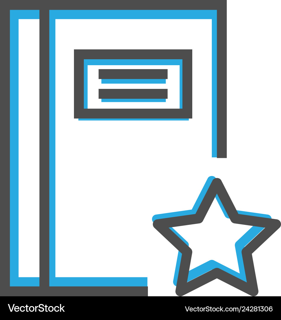 Notebook Icon - Interaction Line Vector Image