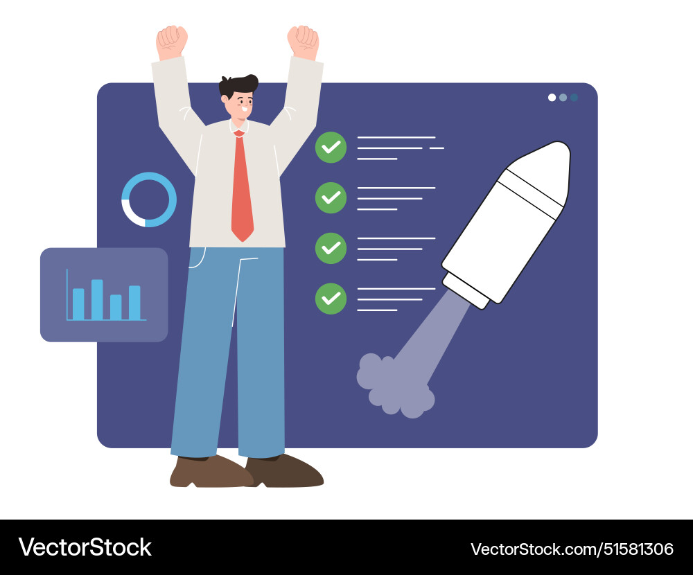Product launch check list startup project closure vector image