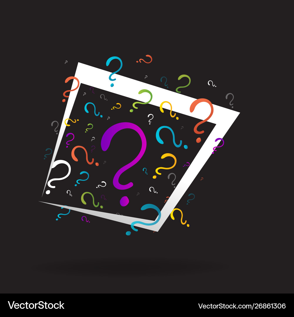 Question signs colorful problem and priority Question signs colorful problem and priority vector image