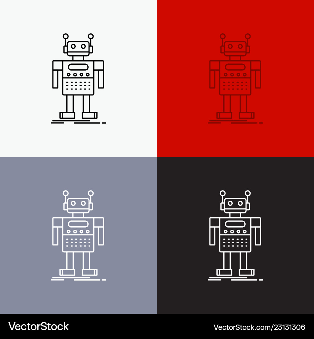 Roboter undroid künstliche Bot-Technologie Icon über Roboter undroid künstliche Bot-Technologie Icon über vektorbild