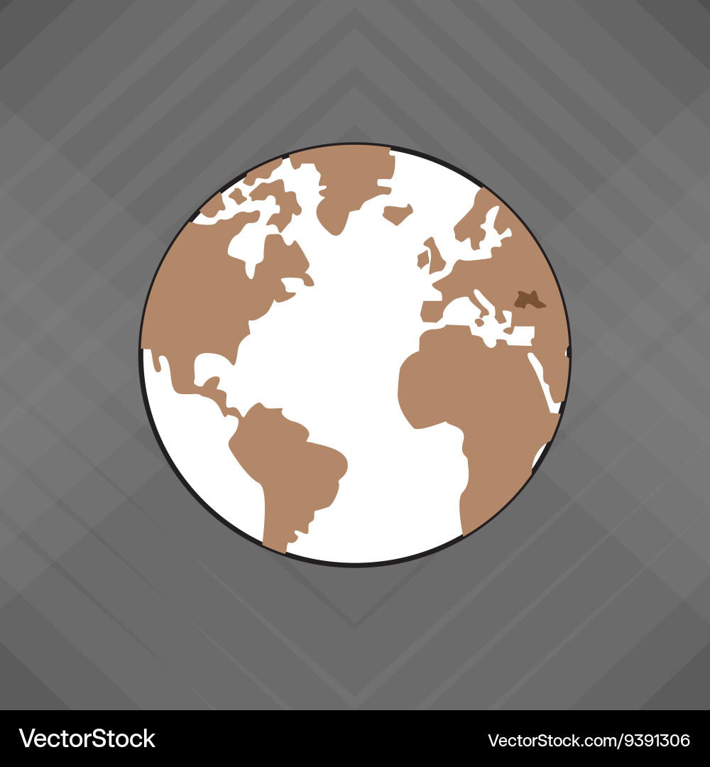 Save planet design environment icon flat Vector Image