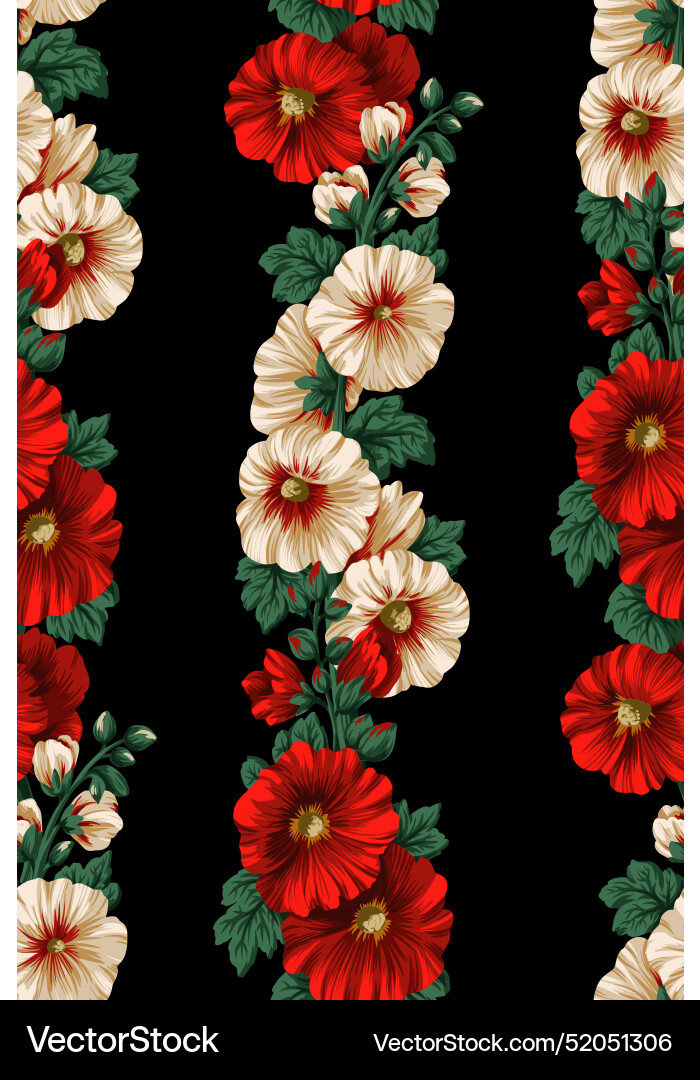Seamless pattern with mallows vector image