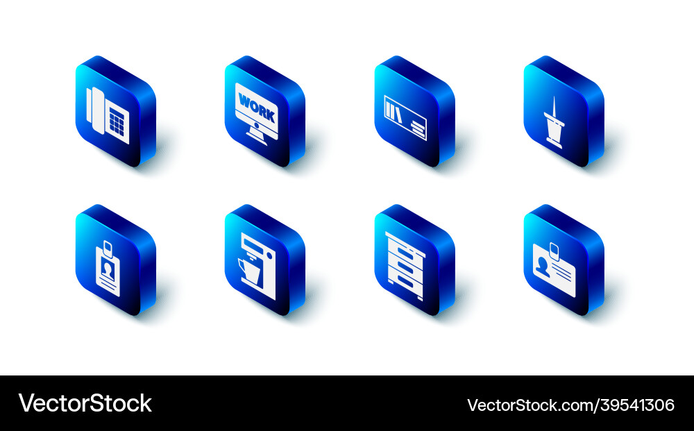 Set monitor with text work shelf books push pin Set monitor with text work shelf books push pin Vector Image