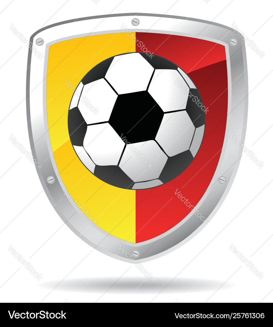 Soccer shield Soccer shield vector image