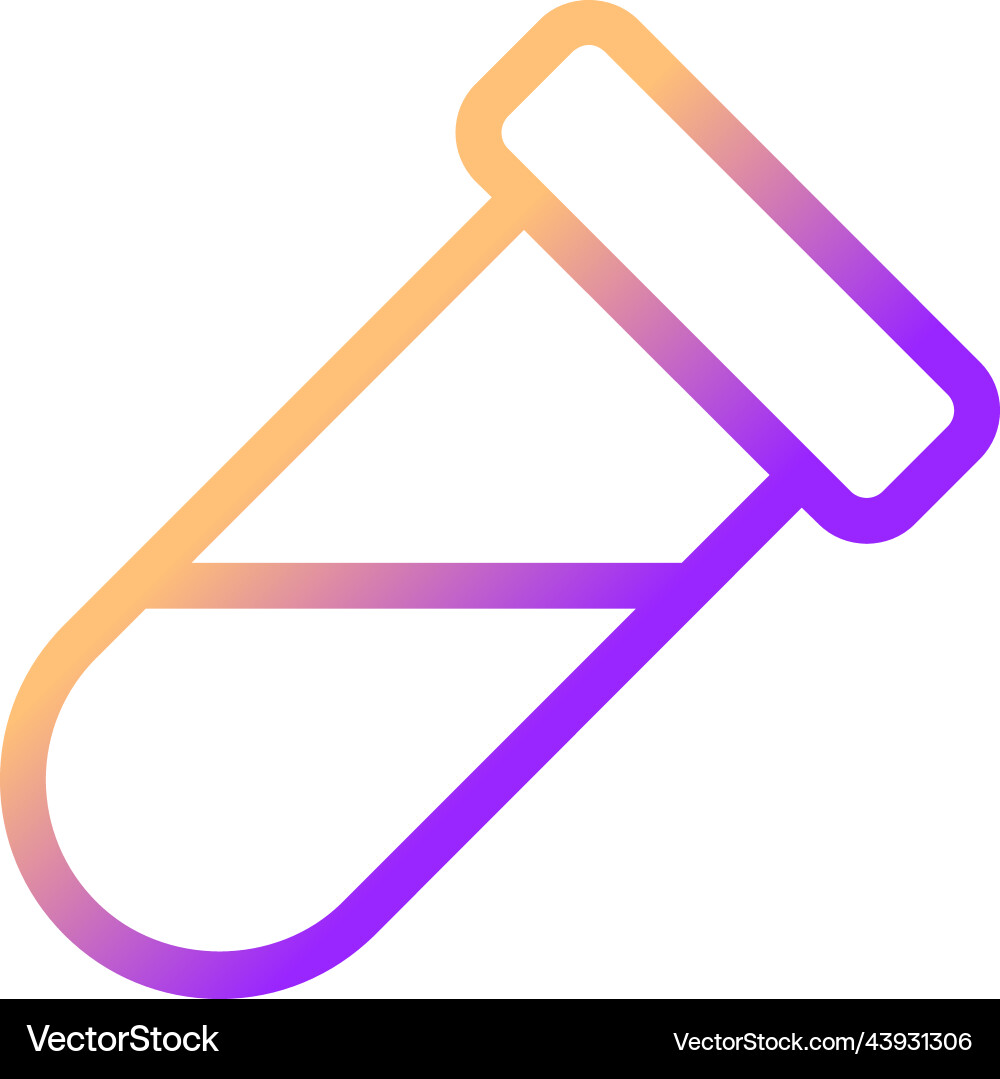 Test tube pixel perfect gradient linear ui icon Test tube pixel perfect gradient linear ui icon vector image