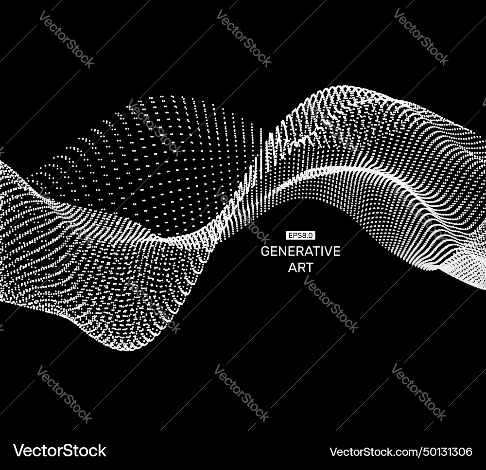 Wave background with dots network design Wave background with dots network design vector image