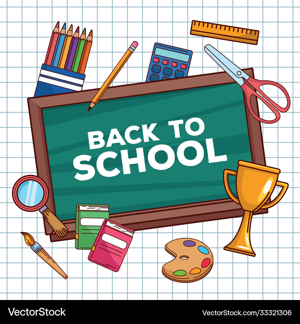 Zurück zu Schulbrief in Kreideboard Zurück zu Schulbrief in Kreideboard vektorbild