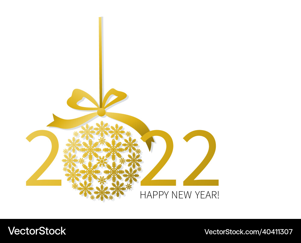 2022 Weihnachtskugel Schneeflocken Winterfest 2022 Weihnachtskugel Schneeflocken Winterfest vektorbild