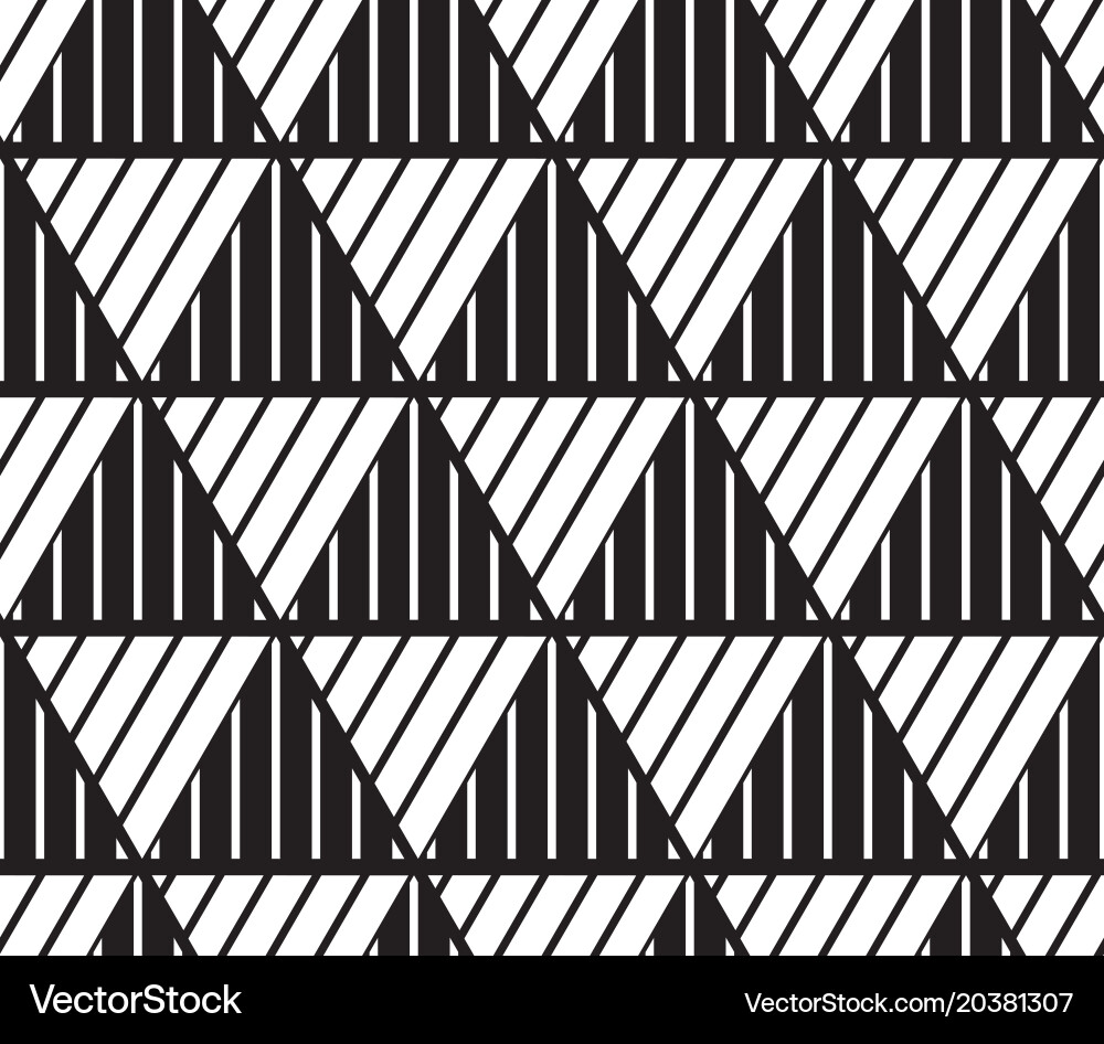 Abstract Black and White Geometric Pattern Vector Image