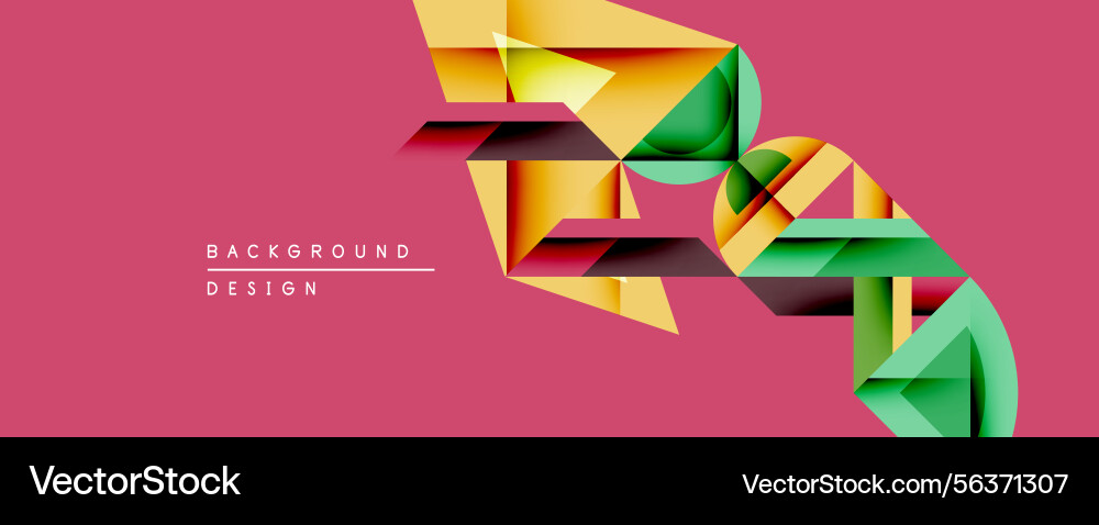 Abstract geometric shapes overlap creating vector image