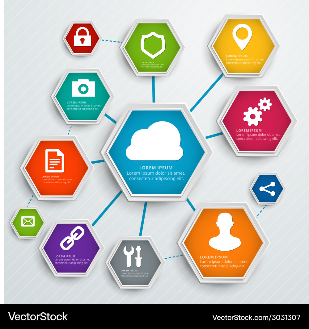 Abstract infographic design workflow layout vector image