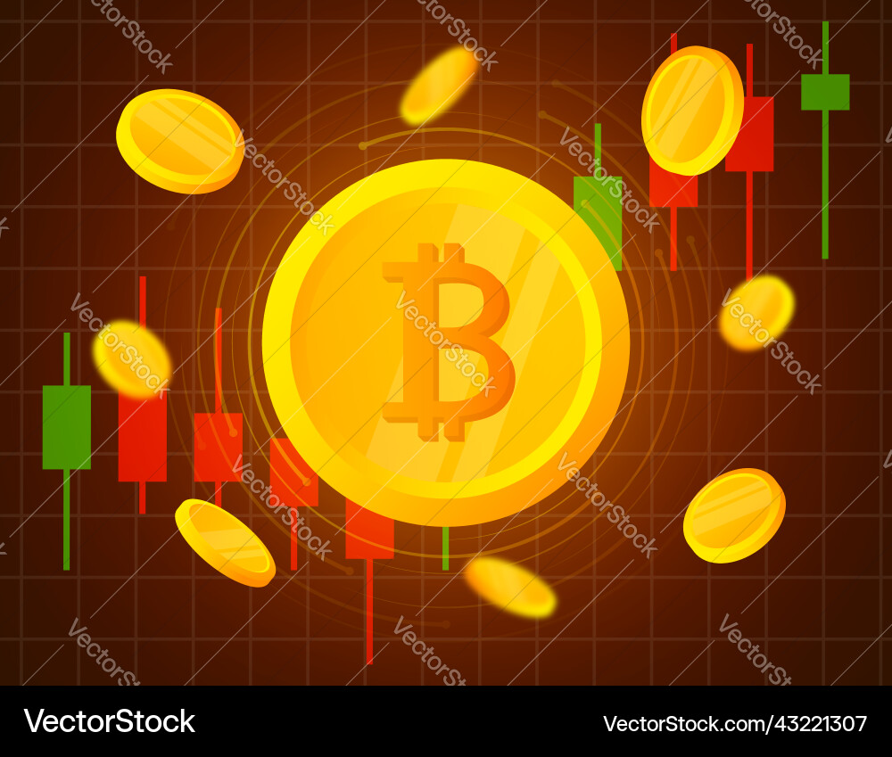 Bitcoin coin online trading crypto currency – Royalty-Free Vector |  VectorStock