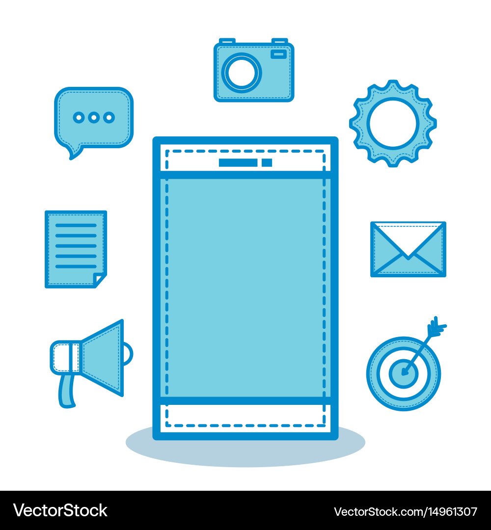 Blue objects design vector image