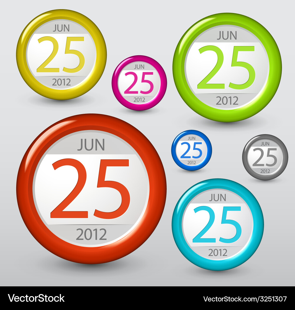 Calendar element for your web vector image