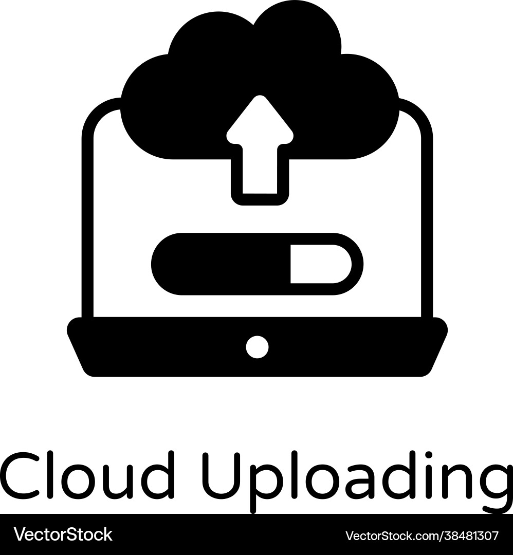 Cloud uploading vector image
