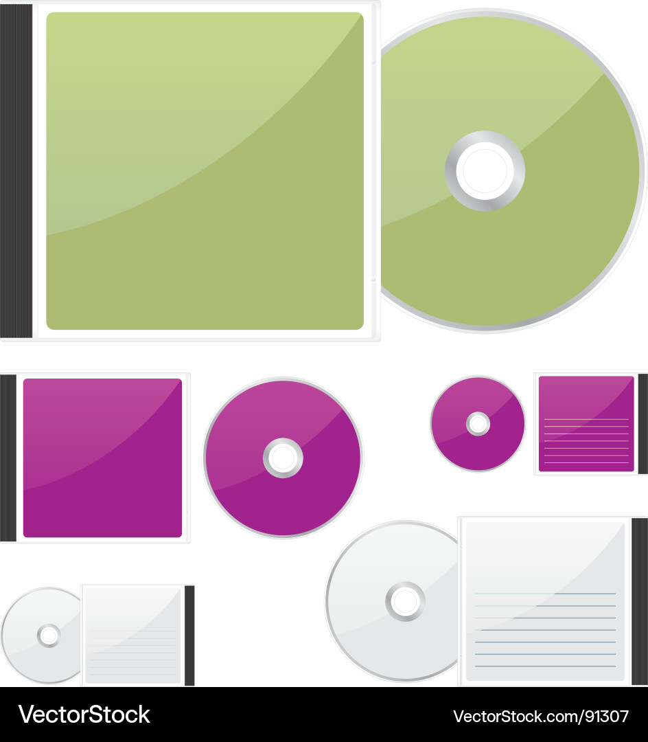 Compact Disks Collection vector image