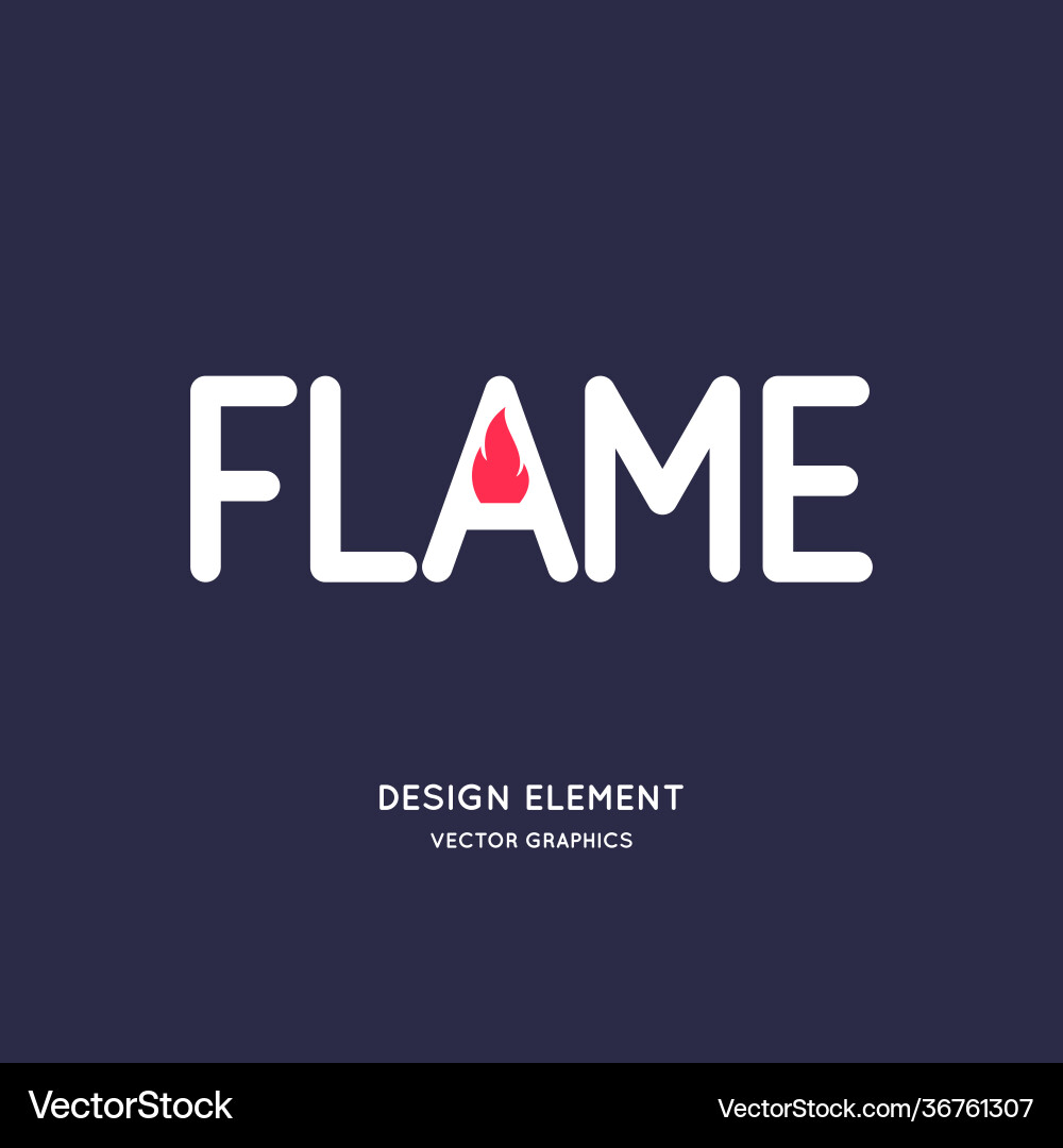 Ein modernes Concise-Zeichen die Inschrift ist Flamme Ein modernes Concise-Zeichen die Inschrift ist Flamme vektorbild