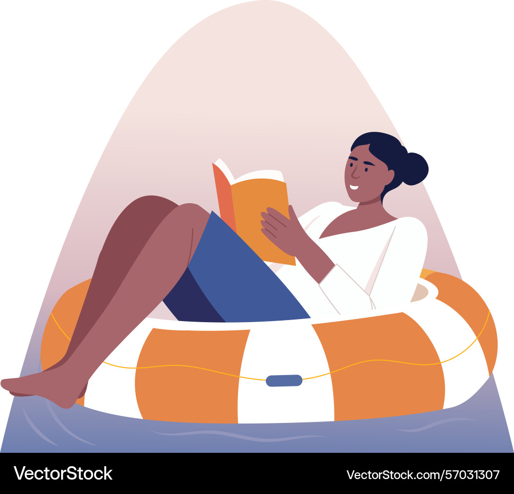 Flat style showing a character doing Vector Image