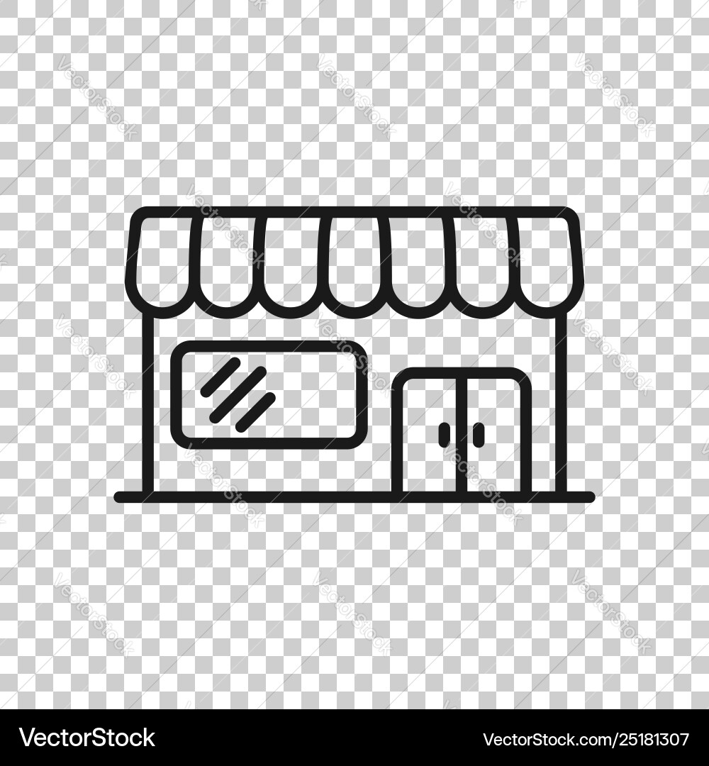 Grocery store icon in transparent style shop Grocery store icon in transparent style shop vector image