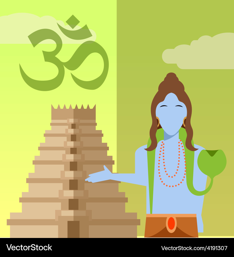 Hindu flat icon2 Vector Image