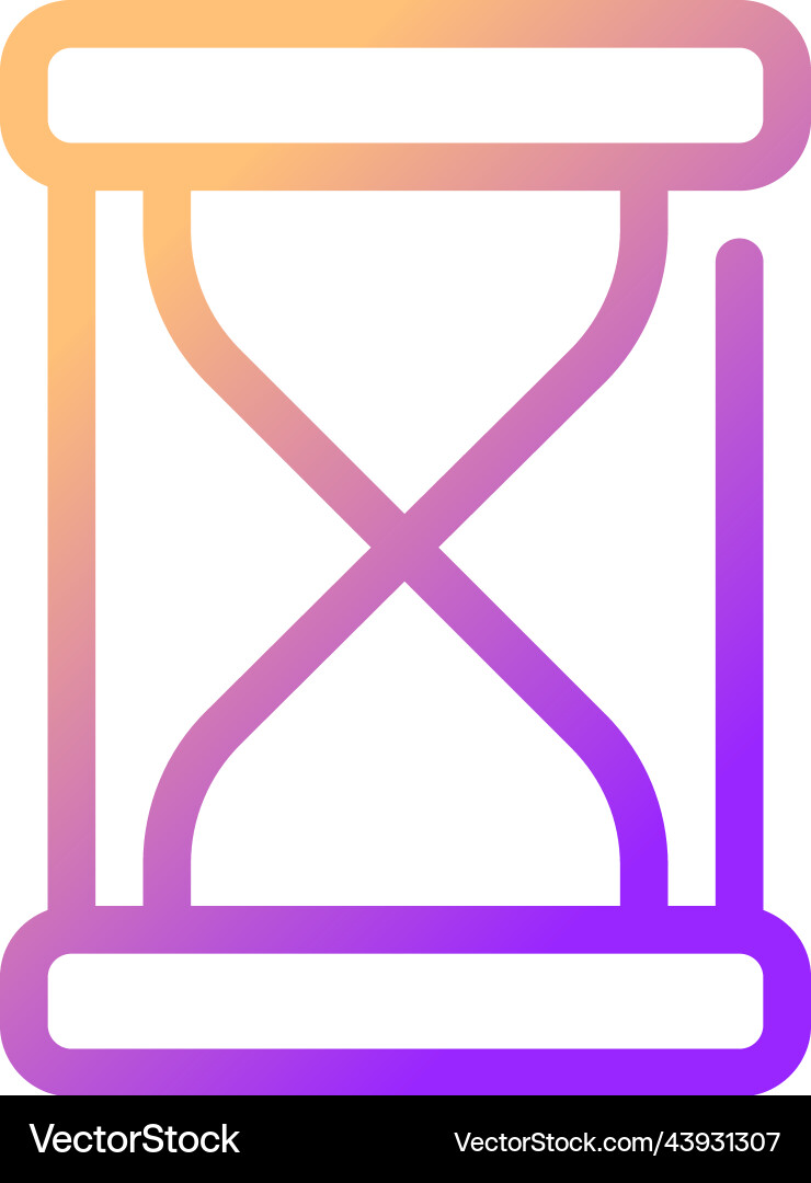 Hourglass pixel perfect gradient linear ui icon Hourglass pixel perfect gradient linear ui icon vector image