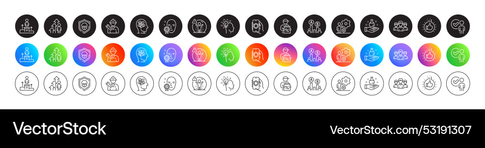 Like hand ab testing and group line icons Like hand ab testing and group line icons vector image