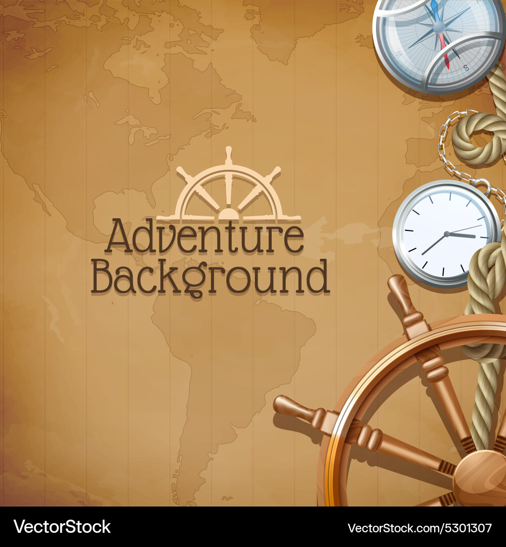 Retro Navigation Map Background vector image
