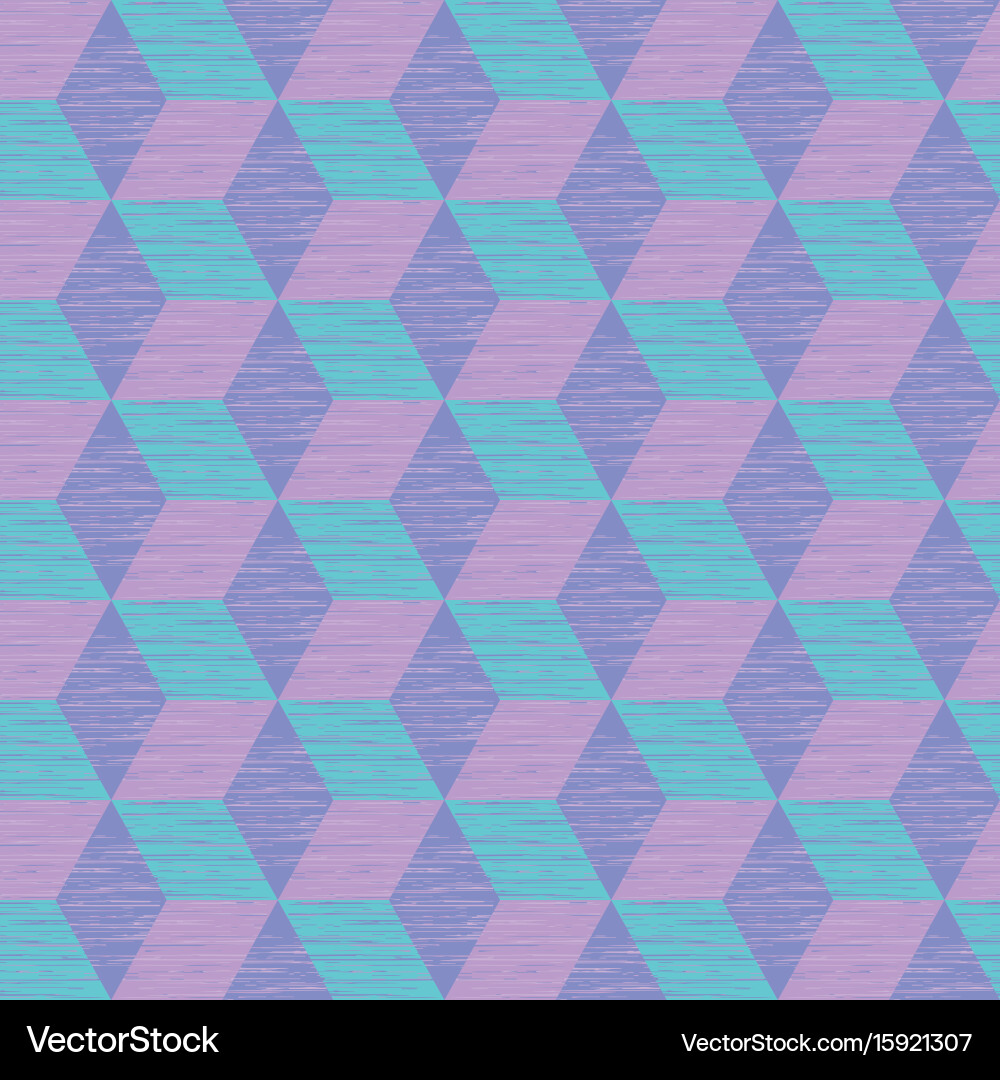 Seamless abstract pattern with cube construction Vector Image