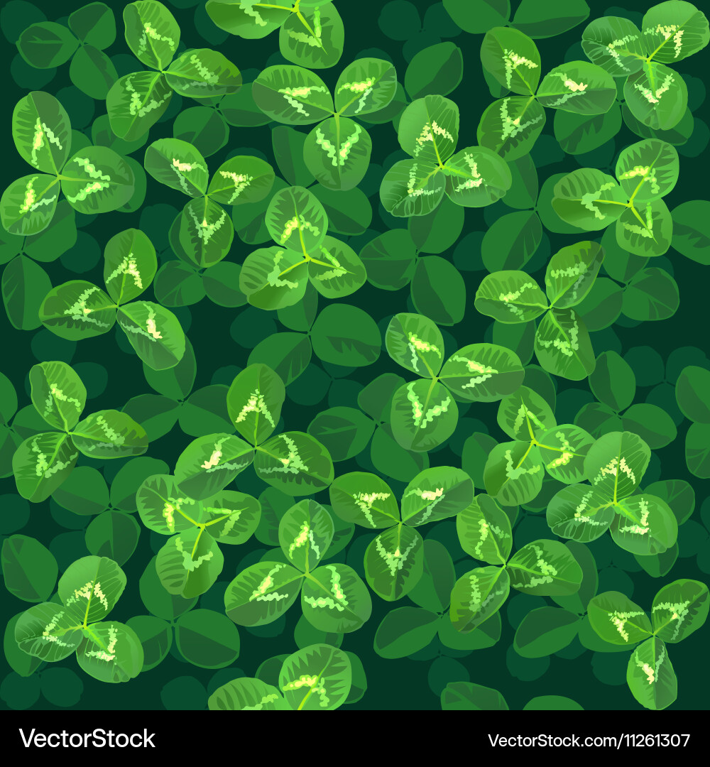 Seamless pattern leaves of clover Vector Image