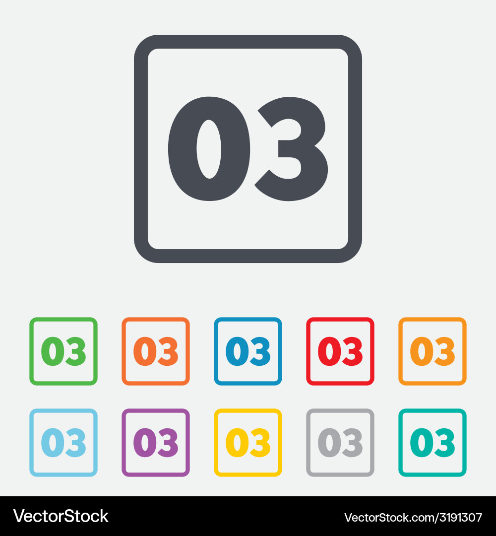 Third step sign loading process symbol Vector Image