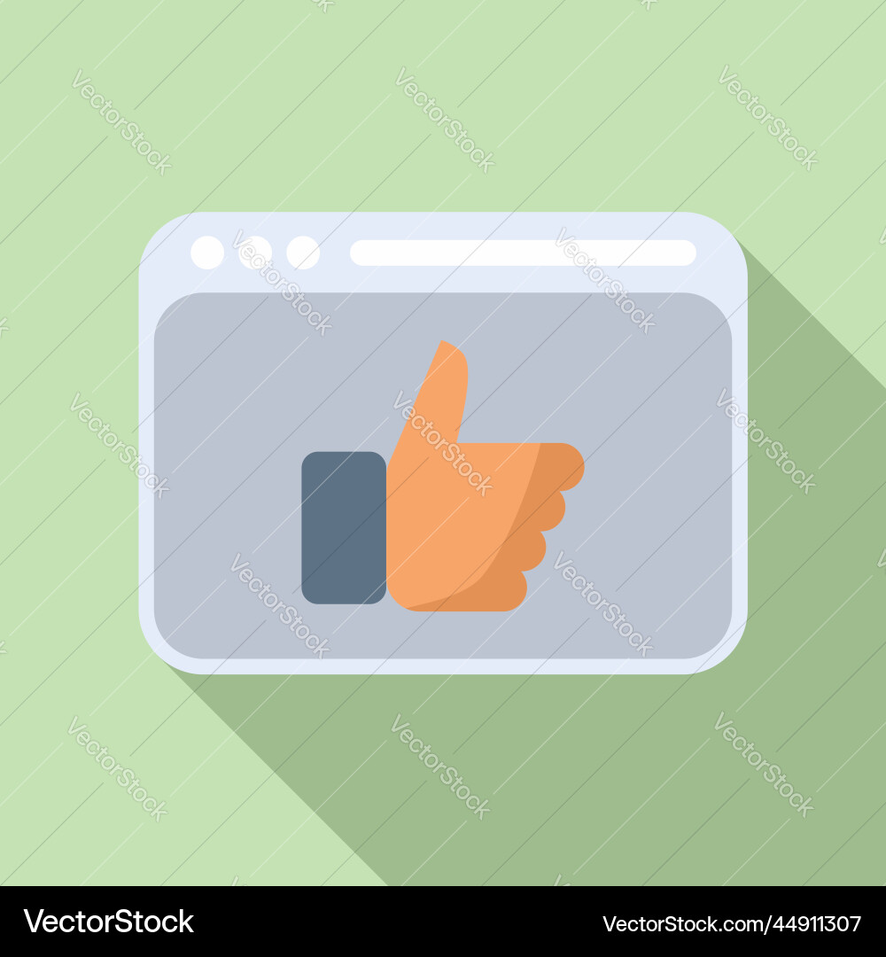 Web like icon flat interface internet Vector Image