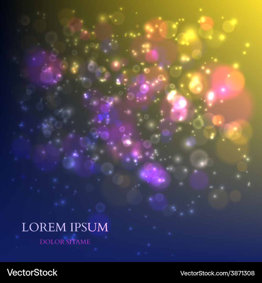 Abstract colorful background with magic particles Vector Image