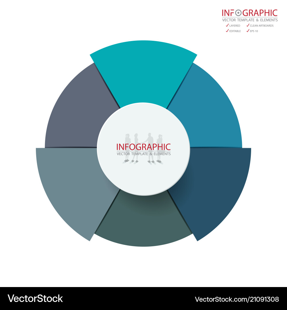 Abstract element infographics 6 option design Abstract element infographics 6 option design vector image