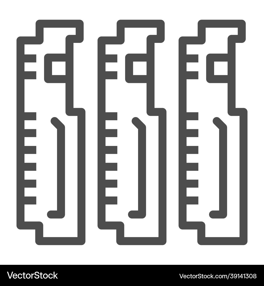 Compact pcb three part line icon electronics Compact pcb three part line icon electronics vector image