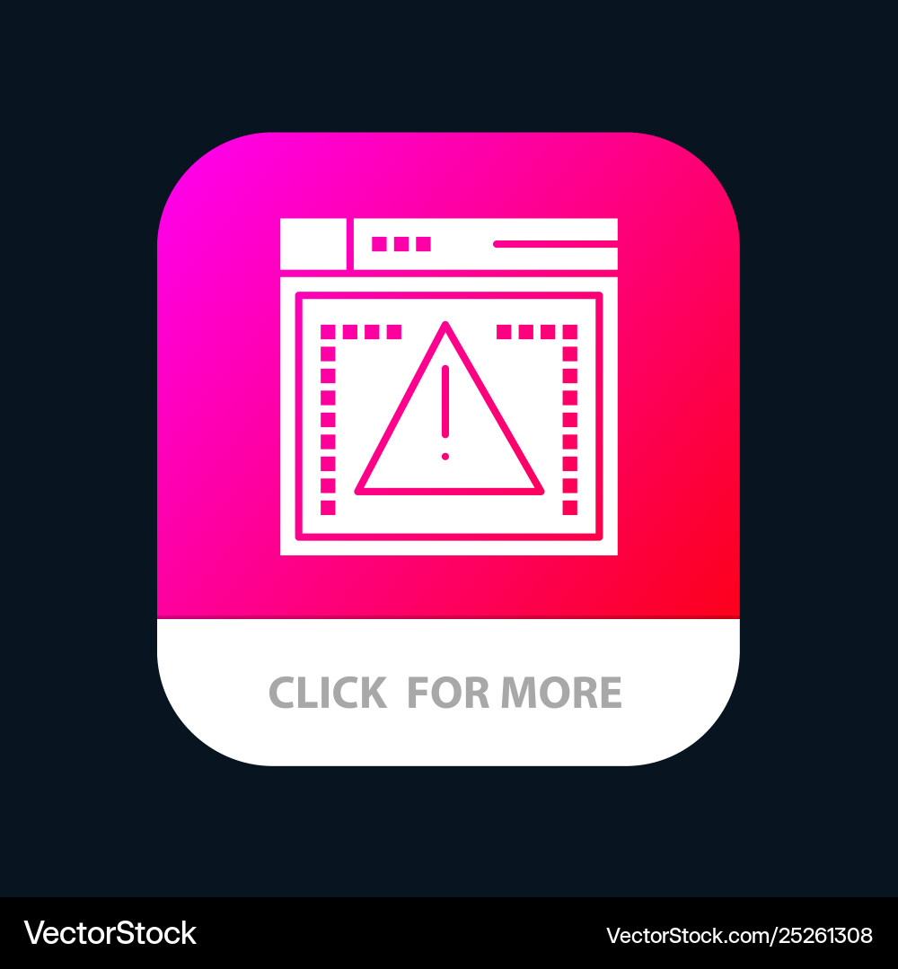 Computing coding error mobile app icon design Computing coding error mobile app icon design vector image