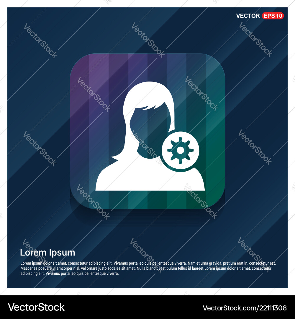 Configuration user icon vector image
