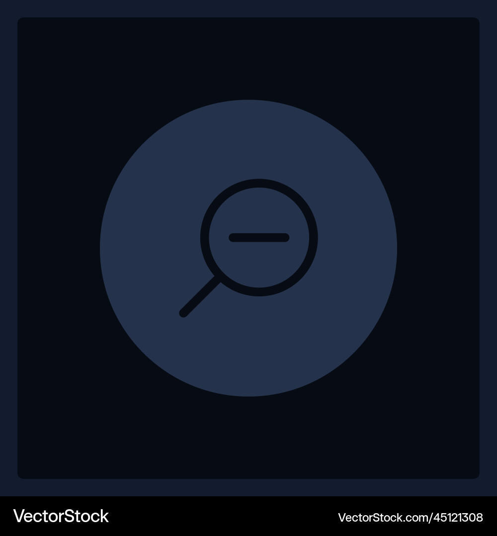 Disabled zoom out button ui element template Disabled zoom out button ui element template vector image