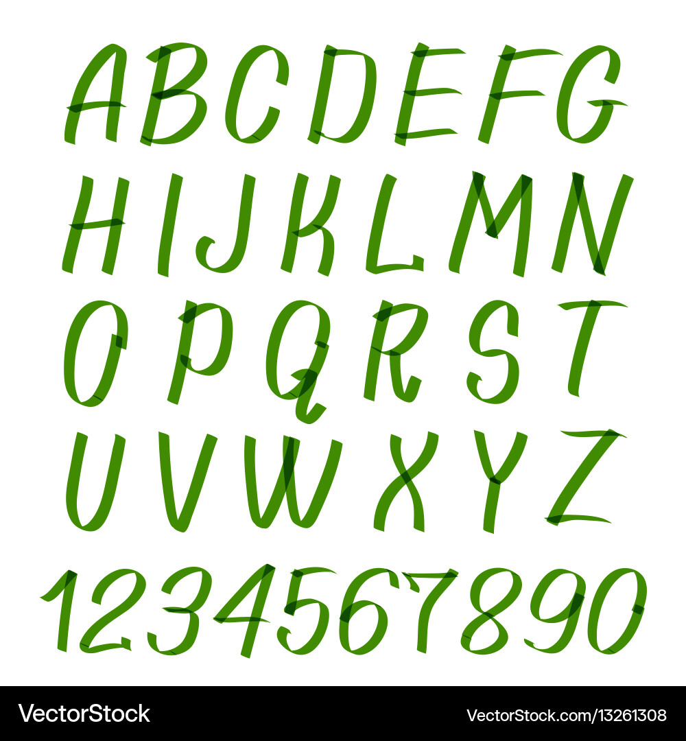 Handwritten Marker Alphabet Vector Image