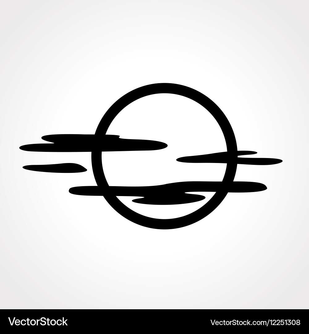 Moon and cloud Royalty Free Vector Image - VectorStock