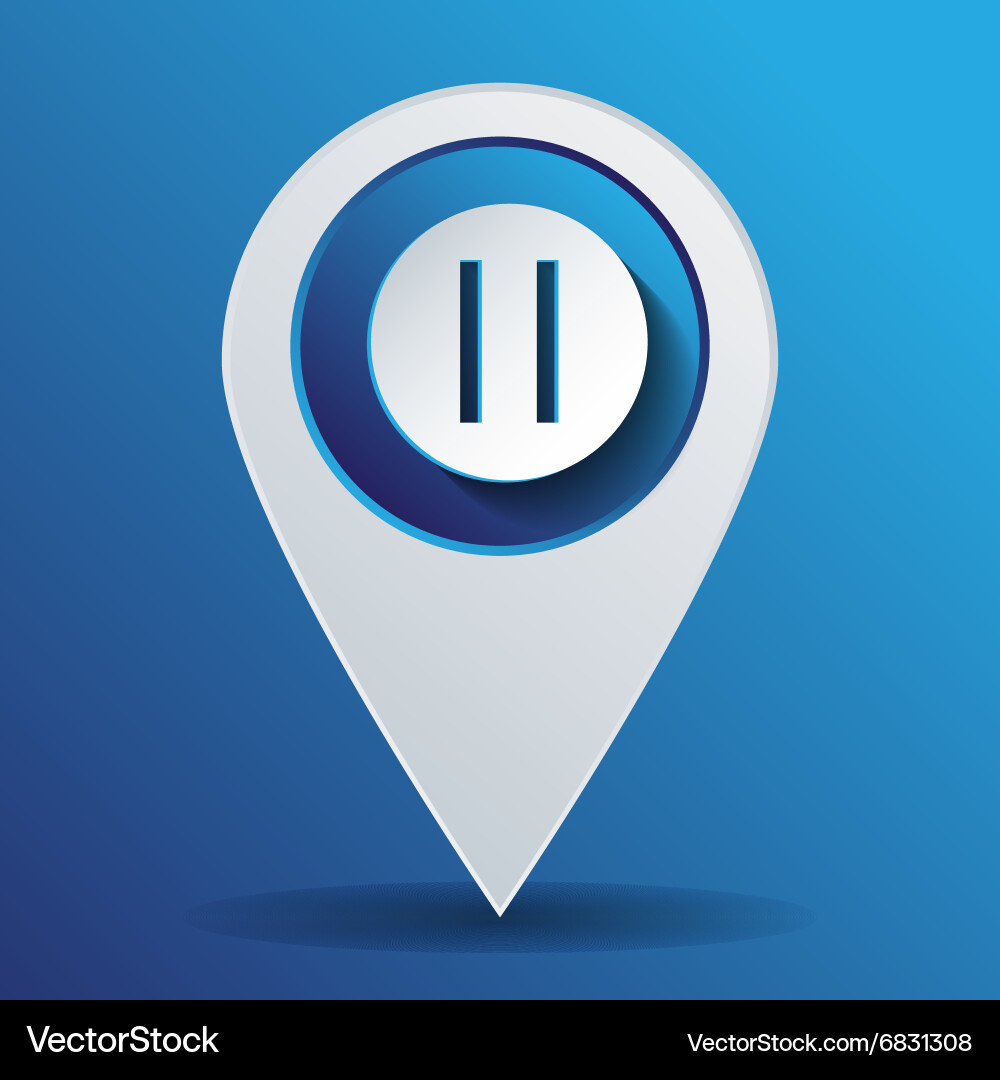 Pause sign web icon on background vector image