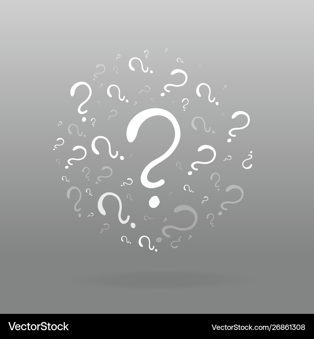 Question signs colorful problem and priority Question signs colorful problem and priority vector image