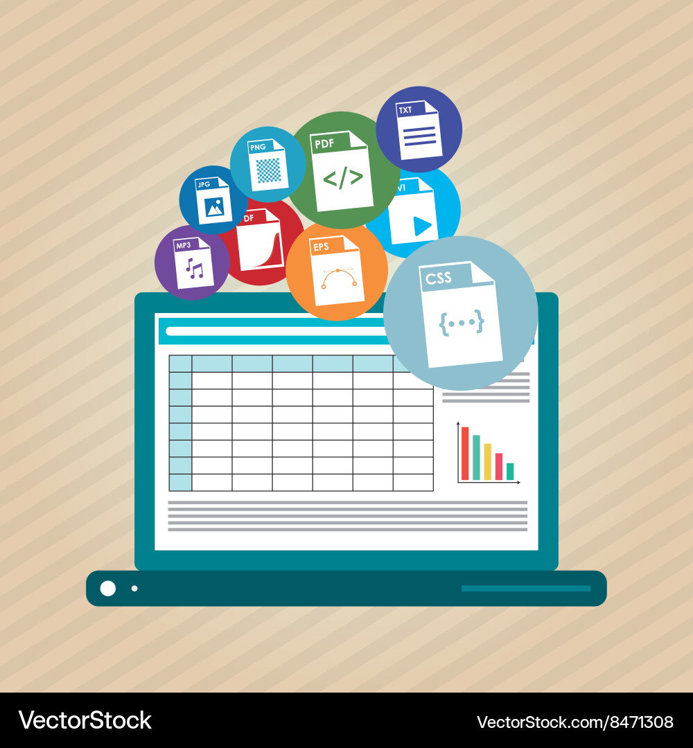 Responsive web and infographic vector image