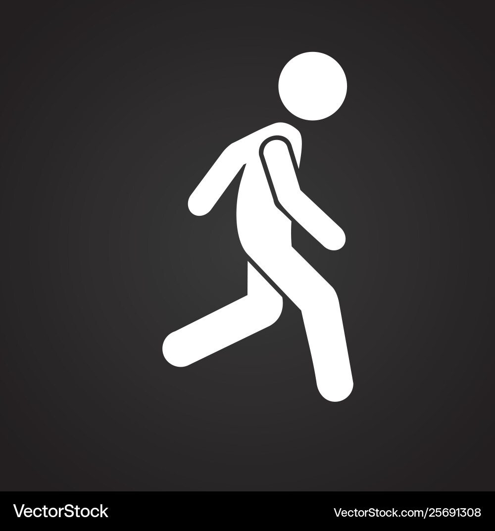 Running related icon on background for graphic Running related icon on background for graphic vector image
