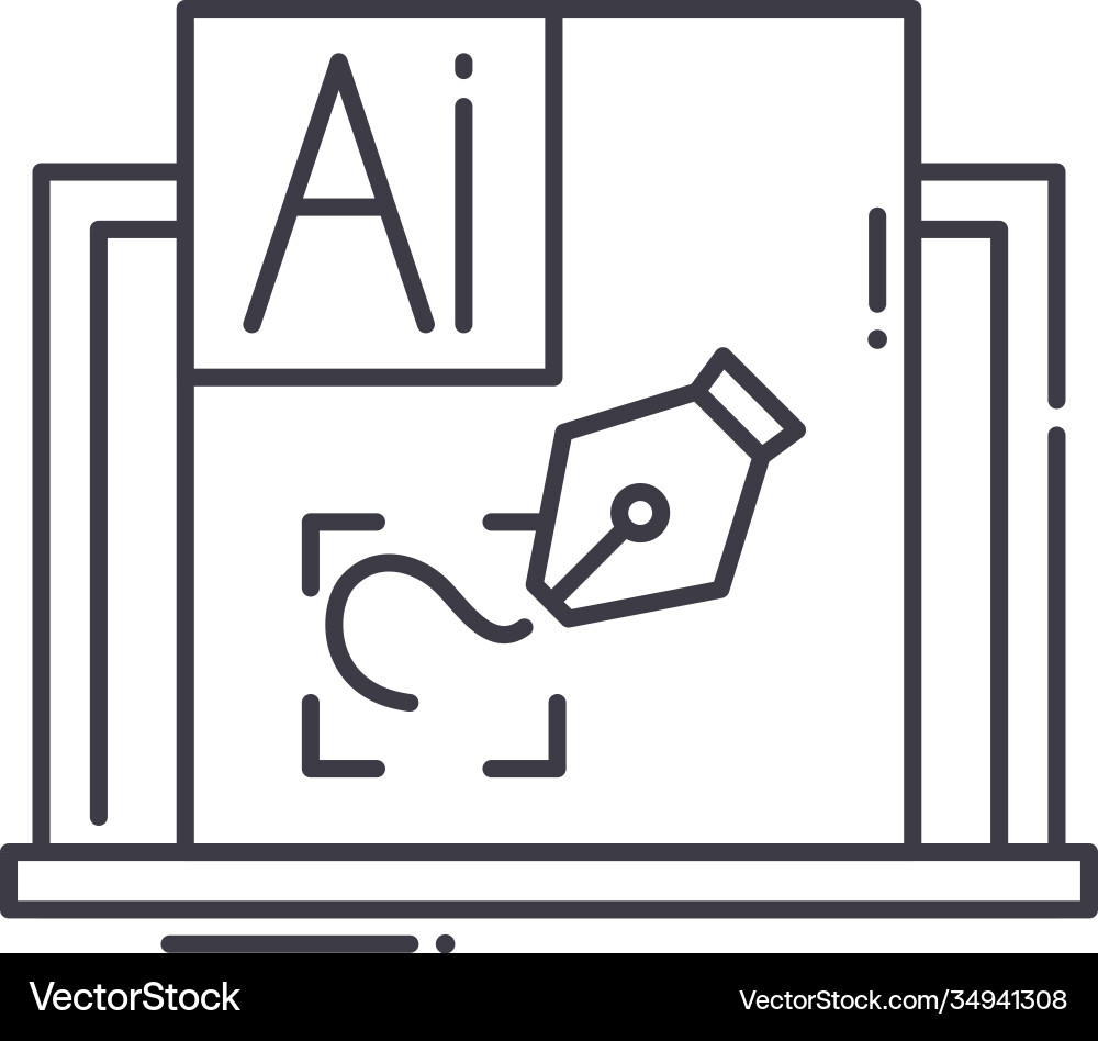 Tool file icon linear isolated Tool file icon linear isolated vector image