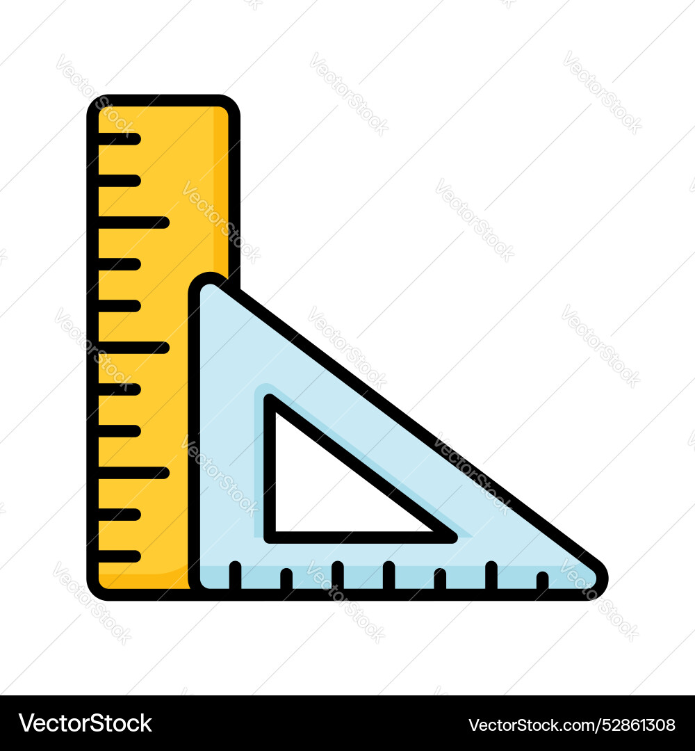 Tool for measurement or calculating length Vector Image