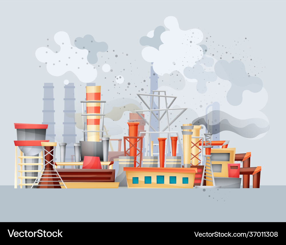 Umweltverschmutzung Industrie schmutzabfälle Umweltverschmutzung Industrie schmutzabfälle vektorbild