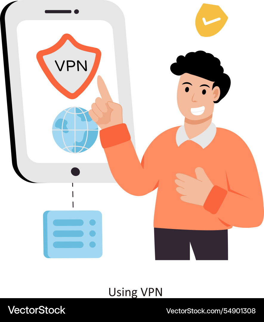Using vpn eps 10 file Vector Image