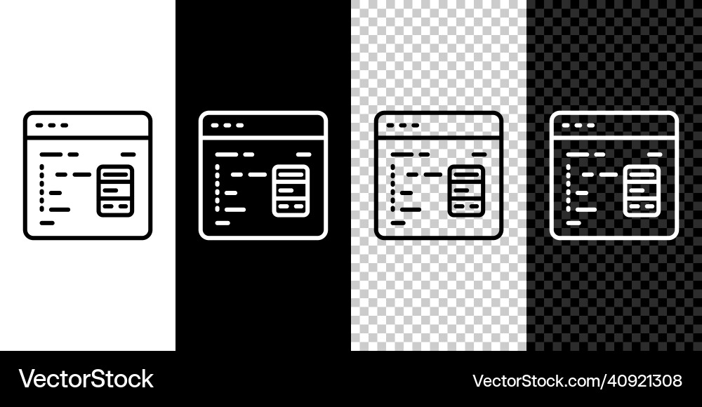 Zeilensoftware Web-Entwickler Programmiercode Vektorbild